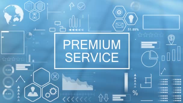 Servicio Premium, Tipografía Animada — Vídeo de stock