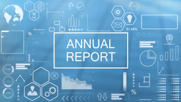 Informe Anual, Tipografía Animada — Vídeos de Stock