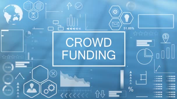 Crowd Funding, κινούμενη τυπογραφία — Αρχείο Βίντεο