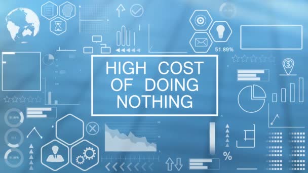 High Cost of Doing Nothing, Animated Typography Virtual — Stockvideo