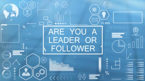 Είσαι Leader ή Follower, Animated Typography Εικονική — Αρχείο Βίντεο