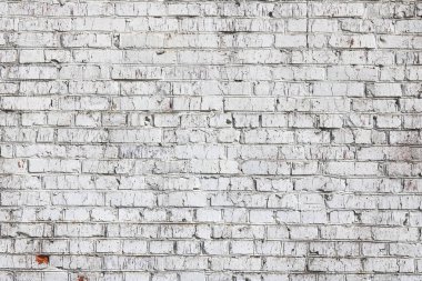 Kırmızı tuğla, modern tasarım iç oda, bar ve restoran için çatı katı tarzında beyaz boyalı duvar eski yapılmış