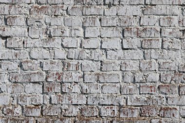 Kırmızı tuğla, modern tasarım iç oda, bar ve restoran için çatı katı tarzında beyaz boyalı duvar eski yapılmış