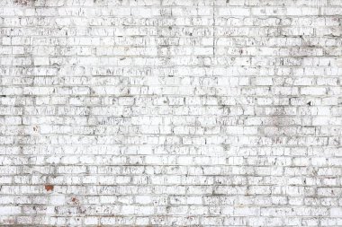 Kırmızı tuğla, modern tasarım iç oda, bar ve restoran için çatı katı tarzında beyaz boyalı duvar eski yapılmış