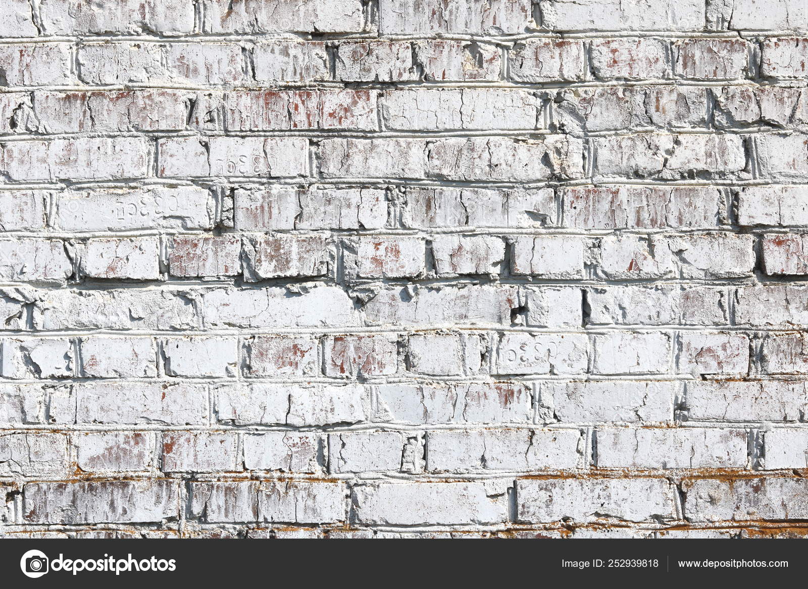 Old Wall Made Red Brick Painted White Loft Style Modern — Stock Photo