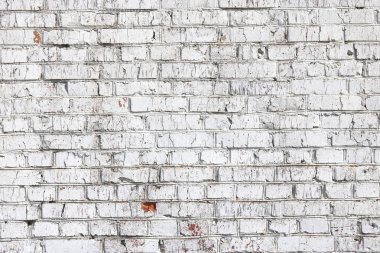 Kırmızı tuğla, modern tasarım iç oda, bar ve restoran için çatı katı tarzında beyaz boyalı duvar eski yapılmış