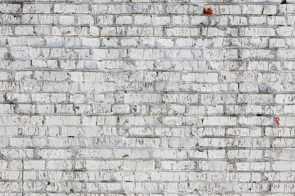 Stary Mur Wykonany Czerwonej Cegły Pomalowane Biało Stylu Loft Nowoczesny — Zdjęcie stockowe