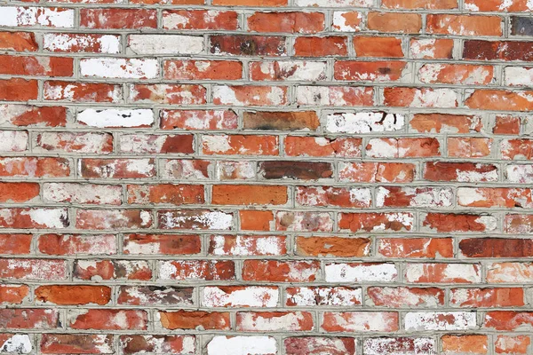 Wand Aus Hellem Alten Roten Backstein Als Wunderschöner Loft Hintergrund — Stockfoto