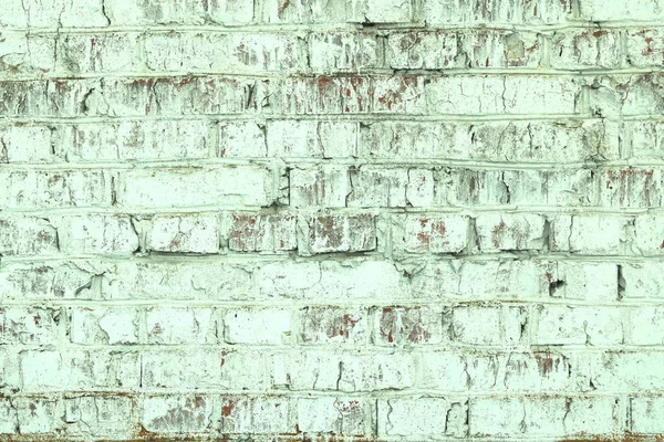 Gamla Shabby Wall Grön Tegel Färg Som Abstrakt Bakgrund Loft — Stockfoto