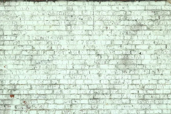 Alte Schäbige Mauer Aus Grünem Ziegelstein Als Abstrakter Hintergrund Loft — Stockfoto