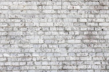 Kırmızı tuğla, modern tasarım iç oda, bar ve restoran için çatı katı tarzında beyaz boyalı duvar eski yapılmış