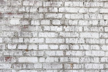 Kırmızı tuğla, modern tasarım iç oda, bar ve restoran için çatı katı tarzında beyaz boyalı duvar eski yapılmış