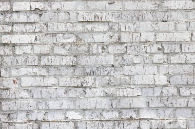 Kırmızı tuğla, modern tasarım iç oda, bar ve restoran için çatı katı tarzında beyaz boyalı duvar eski yapılmış