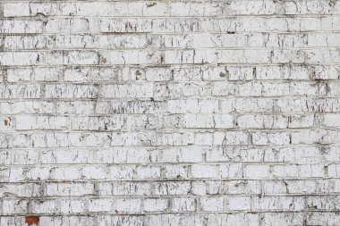 Kırmızı tuğla, modern tasarım iç oda, bar ve restoran için çatı katı tarzında beyaz boyalı duvar eski yapılmış