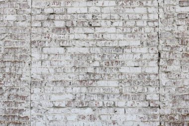 Kırmızı tuğla, modern tasarım iç oda, bar ve restoran için çatı katı tarzında beyaz boyalı duvar eski yapılmış