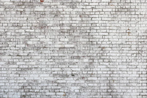 Parede Velha Feita Tijolo Vermelho Pintado Branco Estilo Loft Para — Fotografia de Stock