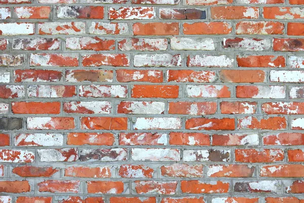 Wand Aus Hellem Alten Roten Backstein Als Wunderschöner Loft Hintergrund — Stockfoto