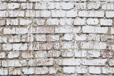 Kırmızı tuğla, modern tasarım iç oda, bar ve restoran için çatı katı tarzında beyaz boyalı duvar eski yapılmış