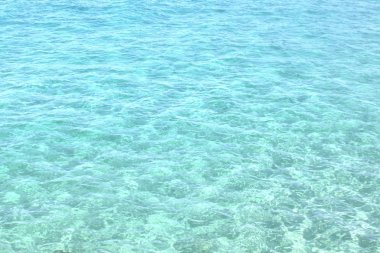 Tamamen berrak deniz suyuyla çok güzel doğal bir arka plan.