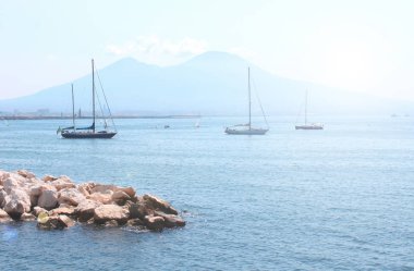 Görünümü üzerinde büyük Vezüv Yanardağı, Naples, İtalya.