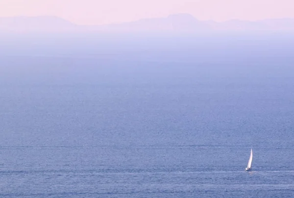 Vue Grand Volcan Vésuve Depuis Mer Méditerranée Naples Italie Europe — Photo