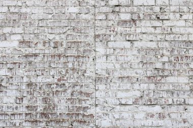 Kırmızı tuğla, modern tasarım iç oda, bar ve restoran için çatı katı tarzında beyaz boyalı duvar eski yapılmış