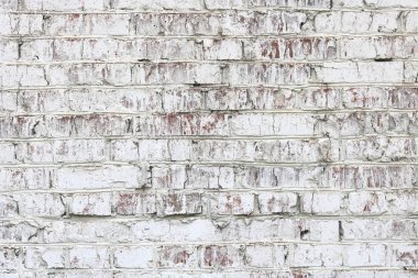 Kırmızı tuğla, modern tasarım iç oda, bar ve restoran için çatı katı tarzında beyaz boyalı duvar eski yapılmış