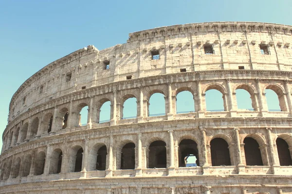 Roma Colosseum Flavian Amfitiyatro Closeup Talya Avrupa — Stok fotoğraf