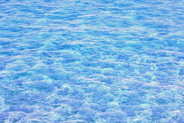 Tamamen berrak deniz suyuyla çok güzel doğal bir arka plan.