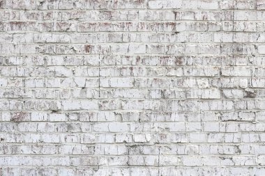 Kırmızı tuğla, modern tasarım iç oda, bar ve restoran için çatı katı tarzında beyaz boyalı duvar eski yapılmış