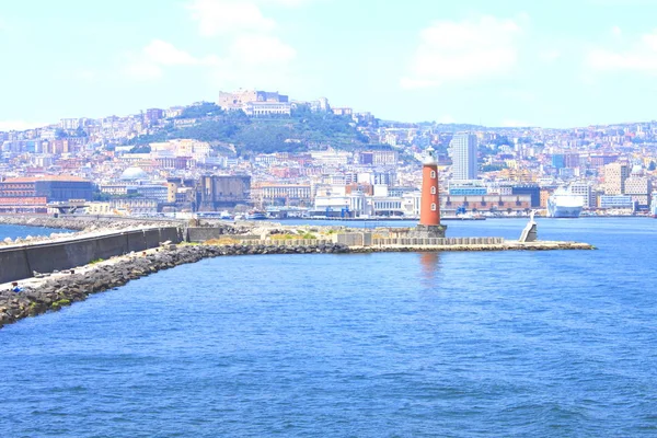 Foto Panoramica Della Costa Napoli Mar Mediterraneo Italia Europa — Foto Stock