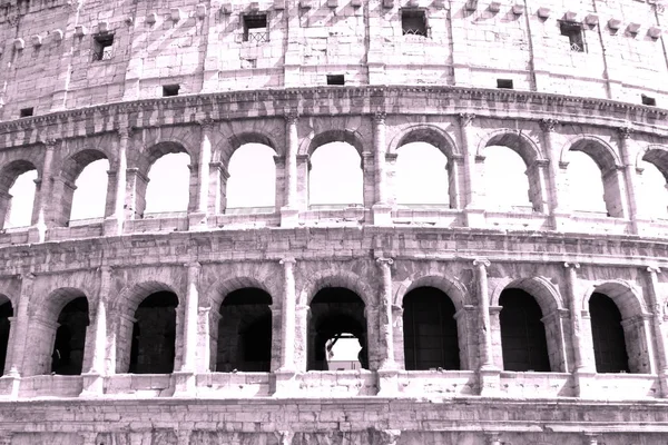 Colosseum Rom Flavian Amphitheatre Närbild Italien Europa — Stockfoto