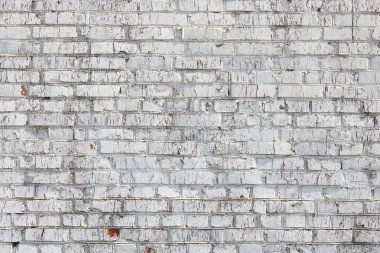 Kırmızı tuğla, modern tasarım iç oda, bar ve restoran için çatı katı tarzında beyaz boyalı duvar eski yapılmış