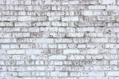 Kırmızı tuğla, modern tasarım iç oda, bar ve restoran için çatı katı tarzında beyaz boyalı duvar eski yapılmış