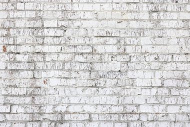 Kırmızı tuğla, modern tasarım iç oda, bar ve restoran için çatı katı tarzında beyaz boyalı duvar eski yapılmış