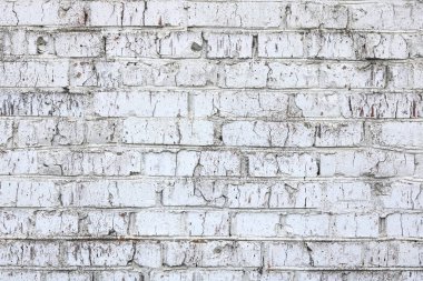 Kırmızı tuğla, modern tasarım iç oda, bar ve restoran için çatı katı tarzında beyaz boyalı duvar eski yapılmış