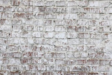 Kırmızı tuğla, modern tasarım iç oda, bar ve restoran için çatı katı tarzında beyaz boyalı duvar eski yapılmış