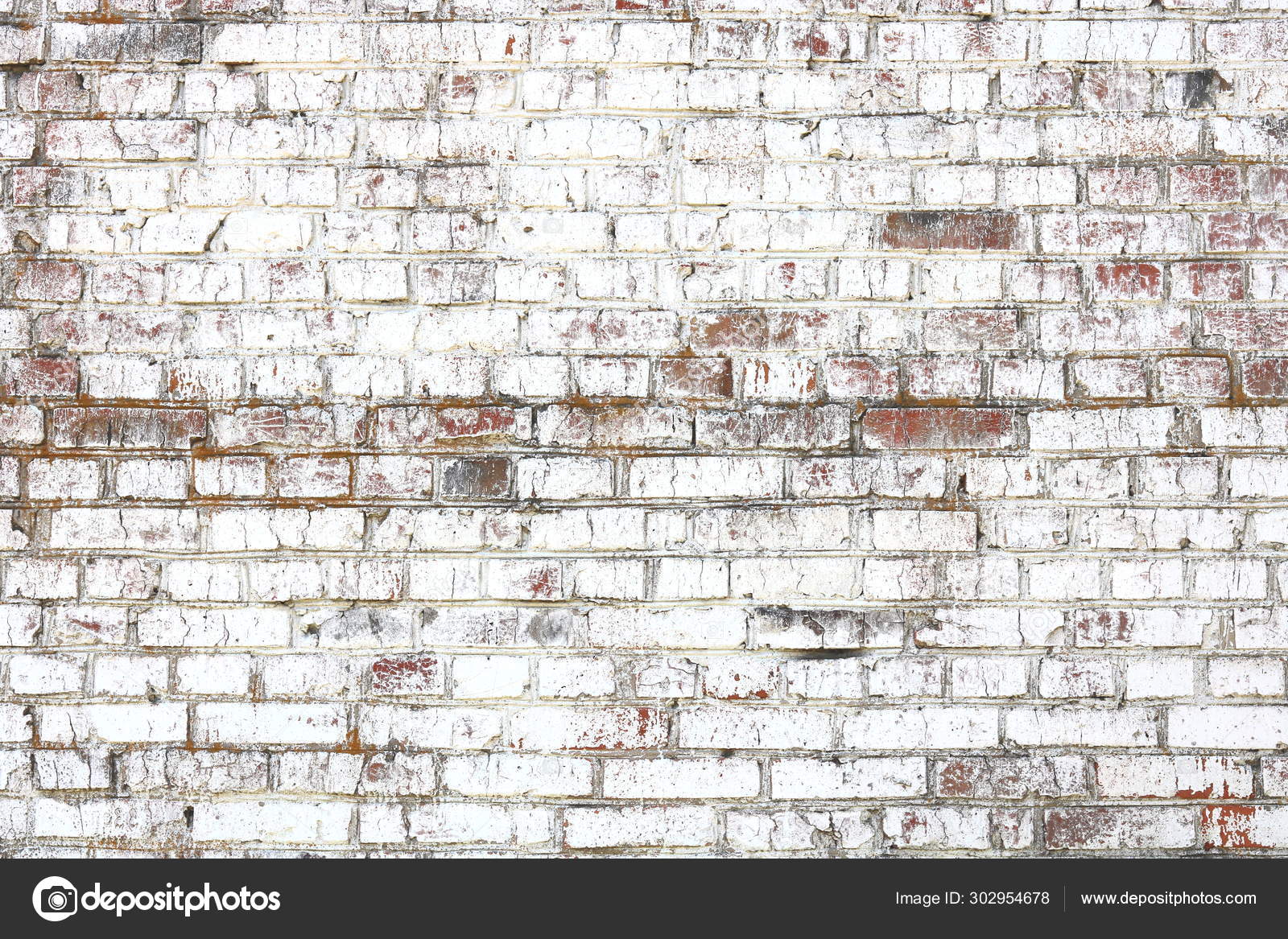 Old Wall Made Red Brick Painted White Loft Style Modern — Stock Photo