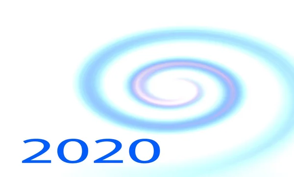 Fundo Natal Azul Abstrato Com Inscrição 2020 — Fotografia de Stock