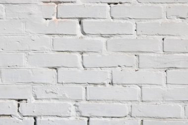 Soyut beyaz arkaplan olarak güzel beyaz tuğla duvar