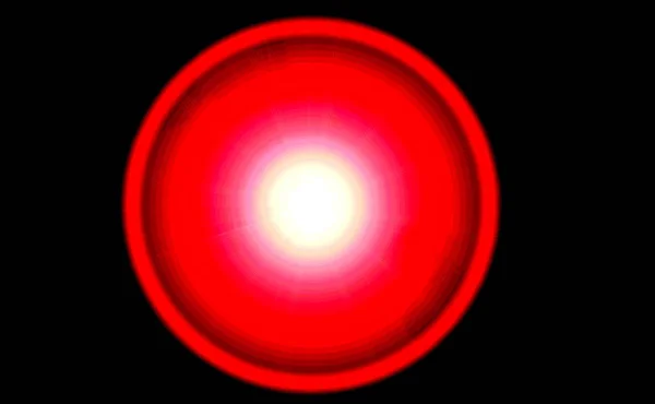 Rode Abstracte Cirkel Met Witte Center Zwarte Achtergrond — Stockfoto