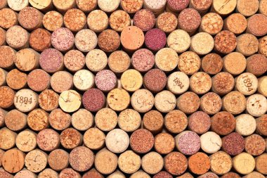 Eski şarap mantarlarının soyut arkaplanı