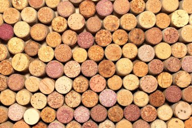 Eski şarap mantarlarının soyut arkaplanı