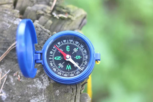 Rund Kompass Naturlig Bakgrund — Stockfoto
