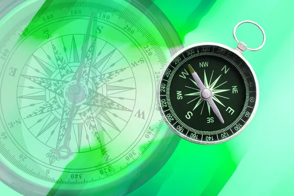 Compass Abstract Background Symbol Tourism Compass Travel Compass Outdoor Activities — Stock Photo, Image