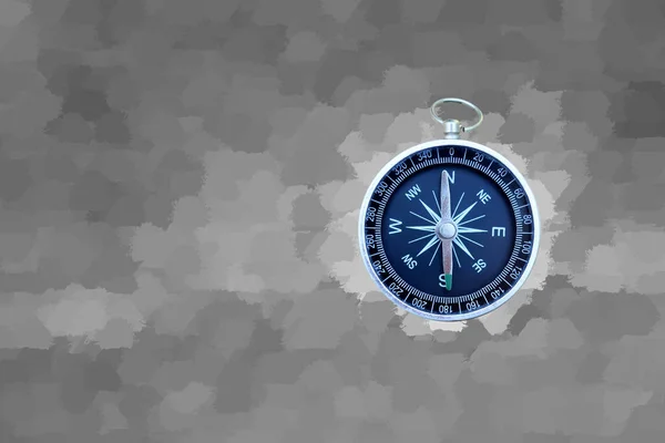 Okrągły Kompas Abstrakcyjnym Tle Jako Symbol Turystyki Kompasem Podróże Kompasem — Zdjęcie stockowe