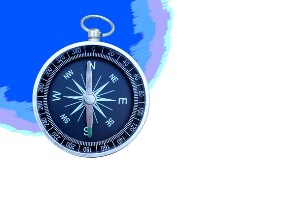 Kruhový Kompas Abstraktním Pozadí Jako Symbol Cestovního Ruchu Kompasem Cestování — Stock fotografie