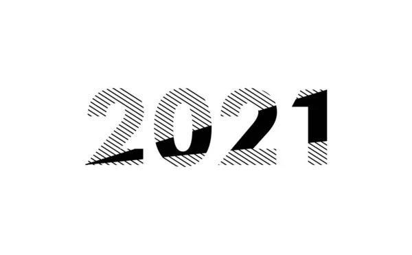 Bonne Année 2021 Vecteur Conception Texte — Image vectorielle