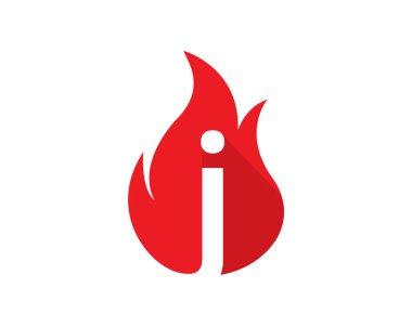 J harfinin baş harfi logo tasarımı ile tasarım yangını