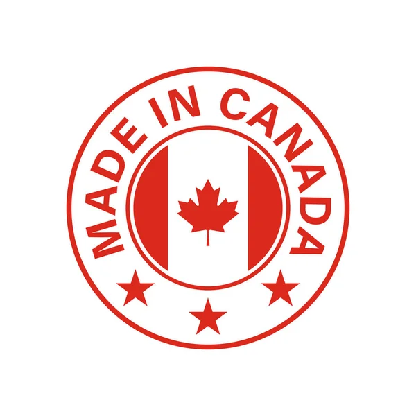 Kanada Malı Kanada Bayrak Vektör Simgesini Yuvarla — Stok Vektör